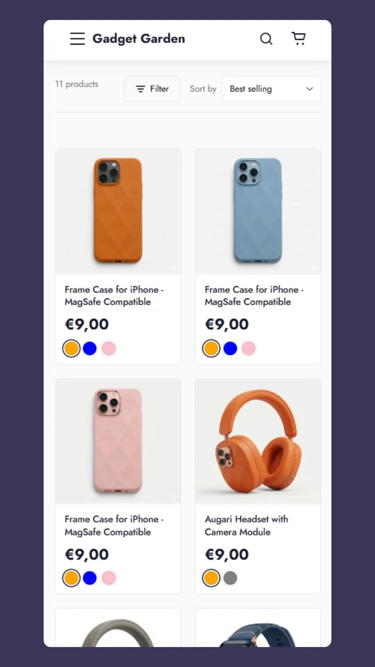 Gadget Garden mobile